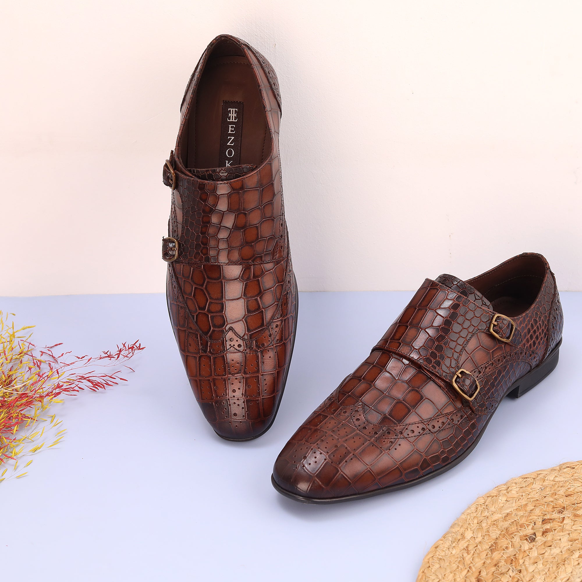 Ezok Tan Leather Loafer For Men